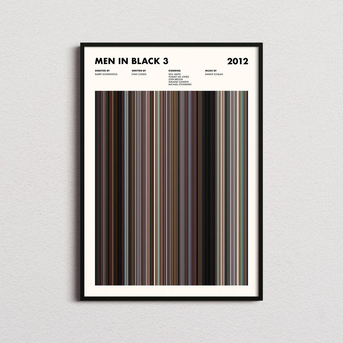 Men in Black 3 Movie Barcode Poster