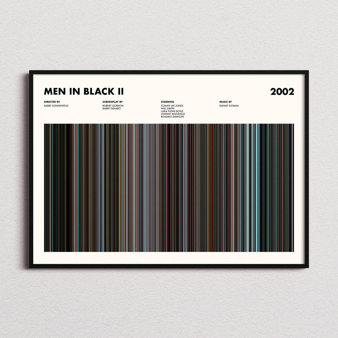 Men in Black II Movie Barcode Poster