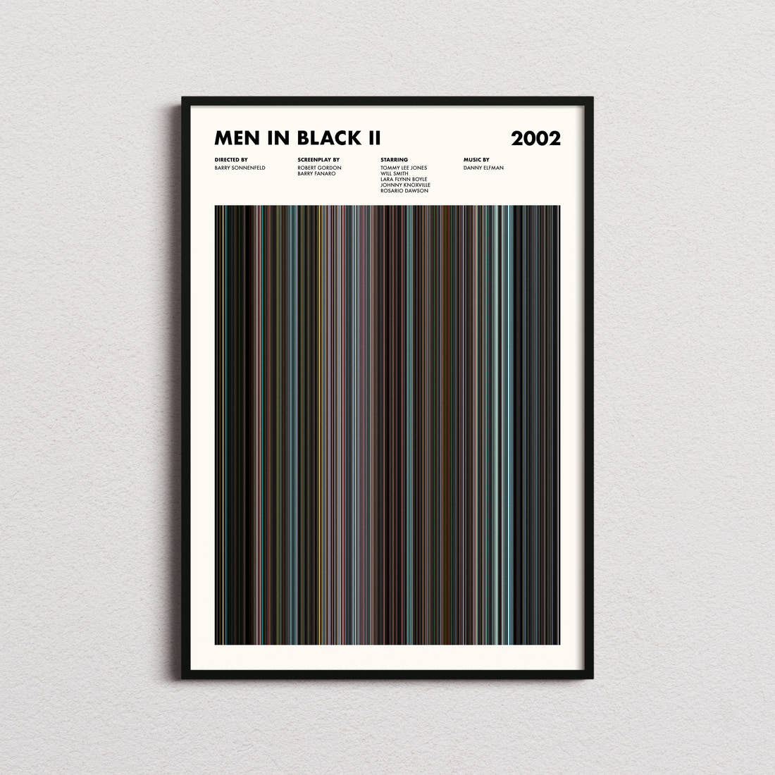 Men in Black II Movie Barcode Poster