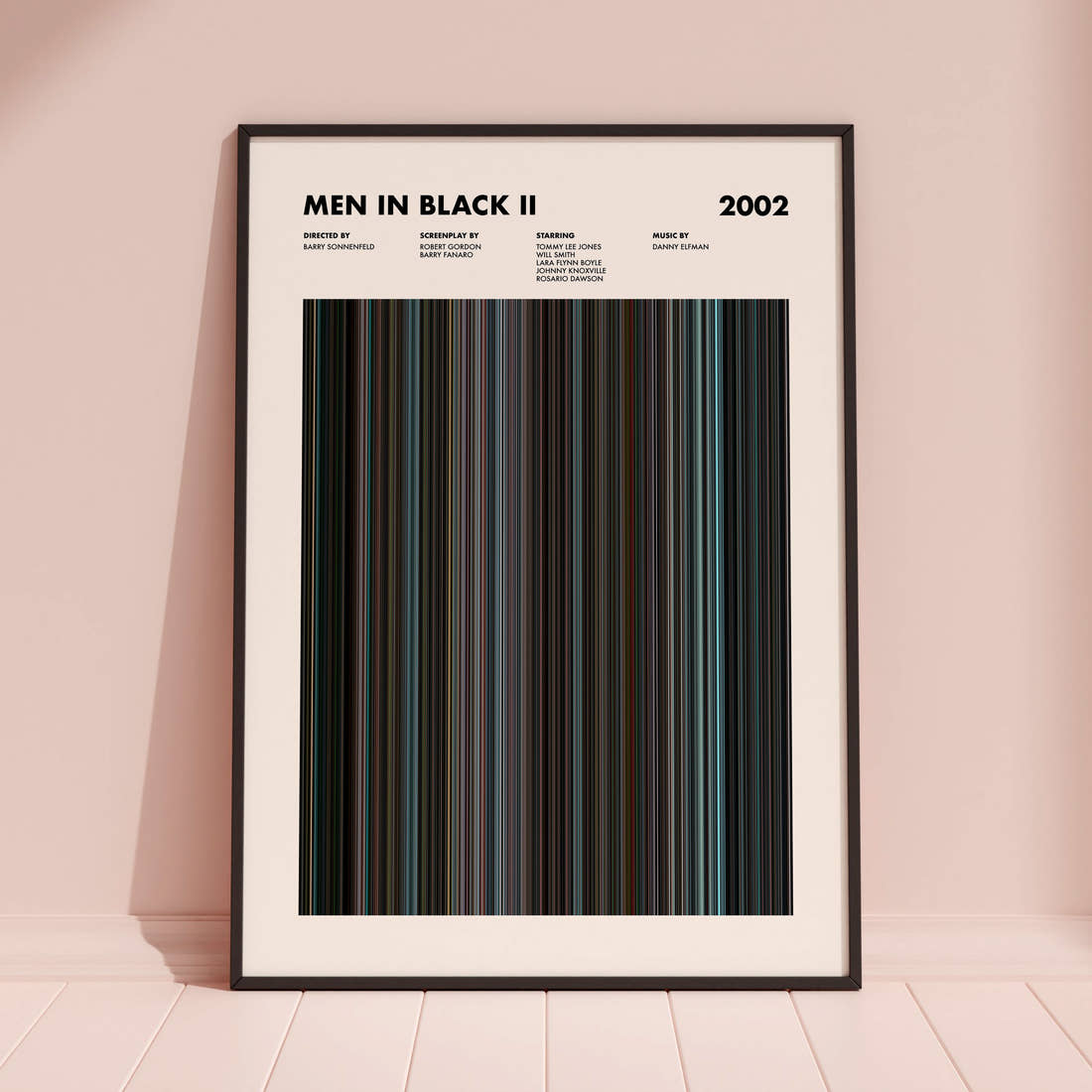 Men in Black II Movie Barcode Poster