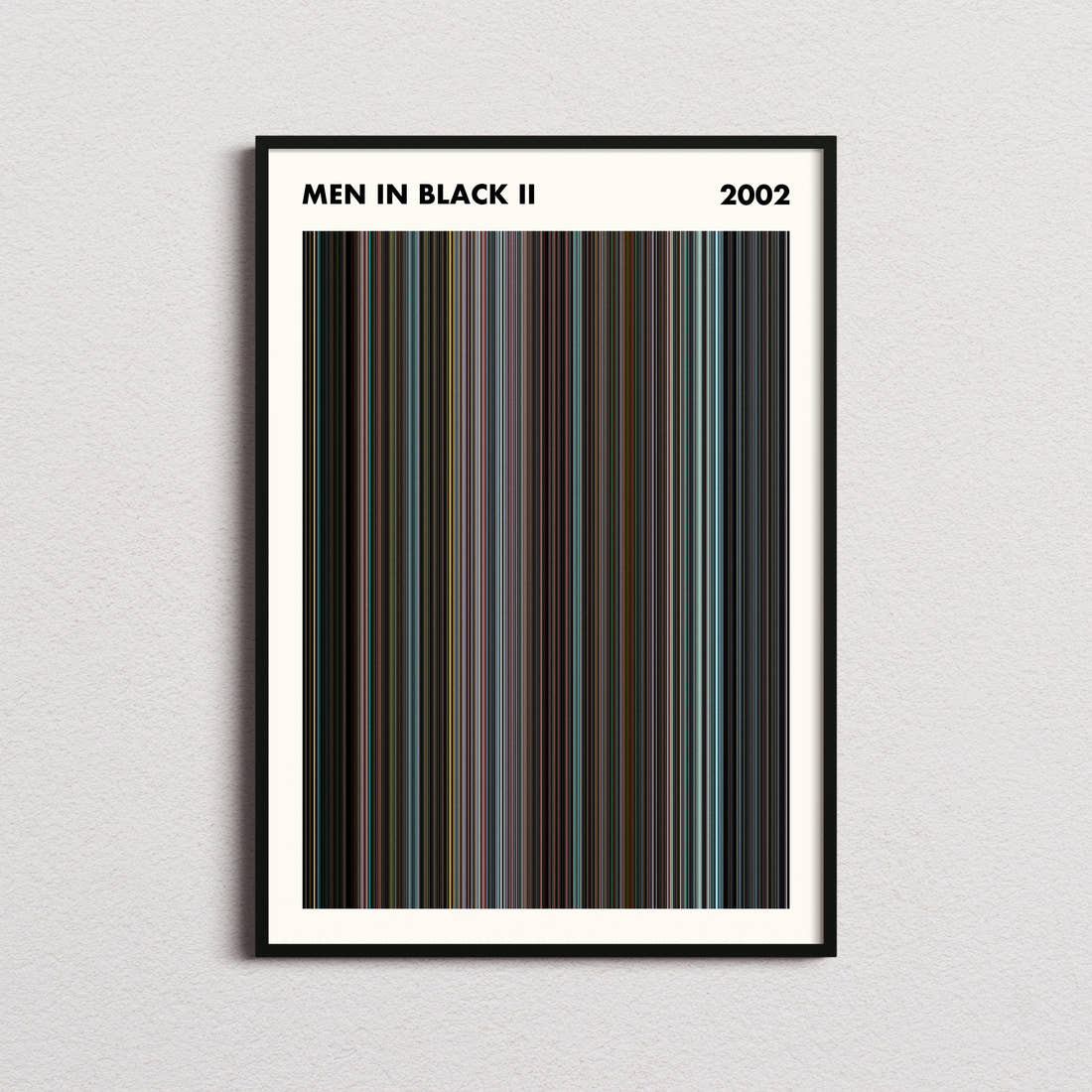 Men in Black II Movie Barcode Poster - Simplified