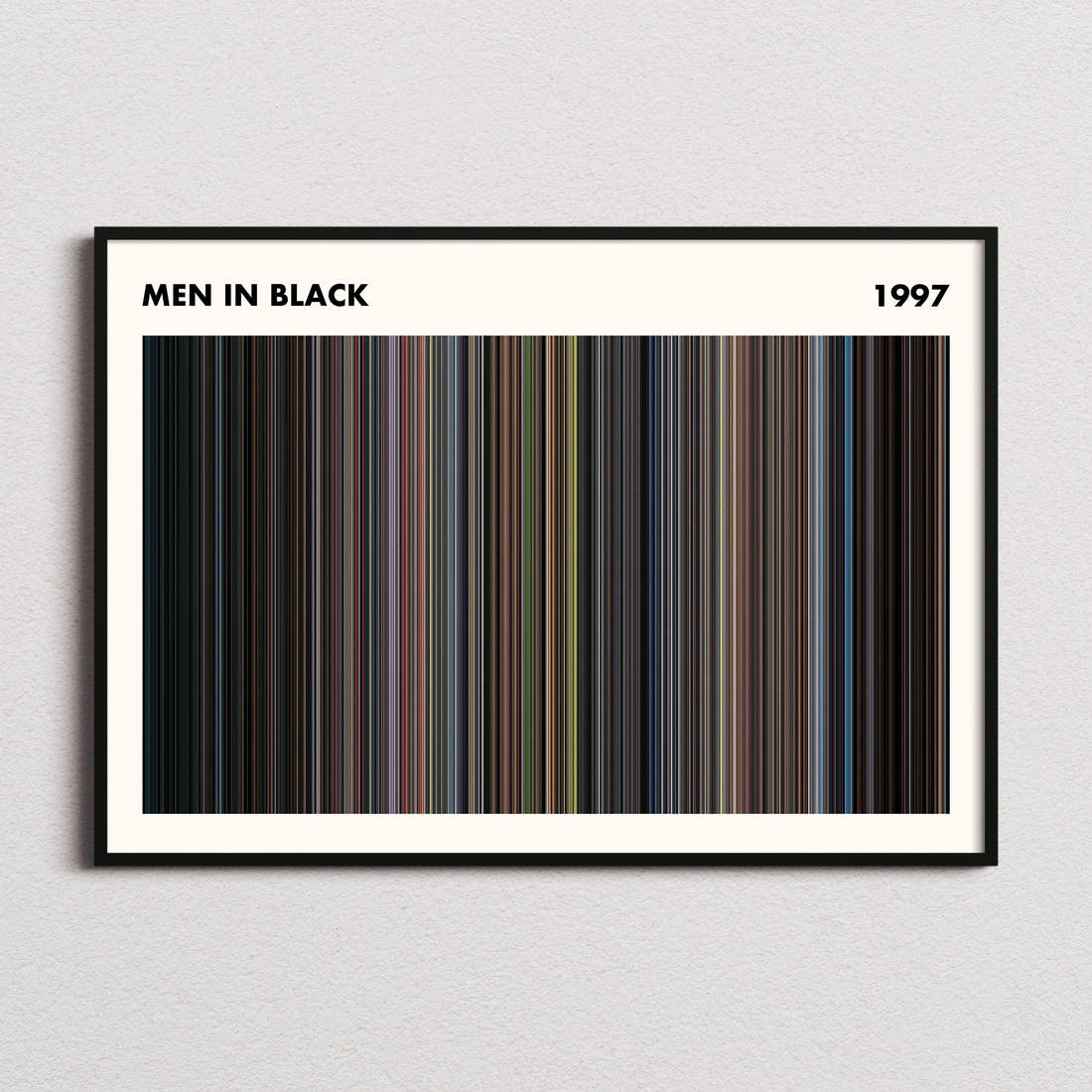 Men in Black Movie Barcode Poster - Simplified