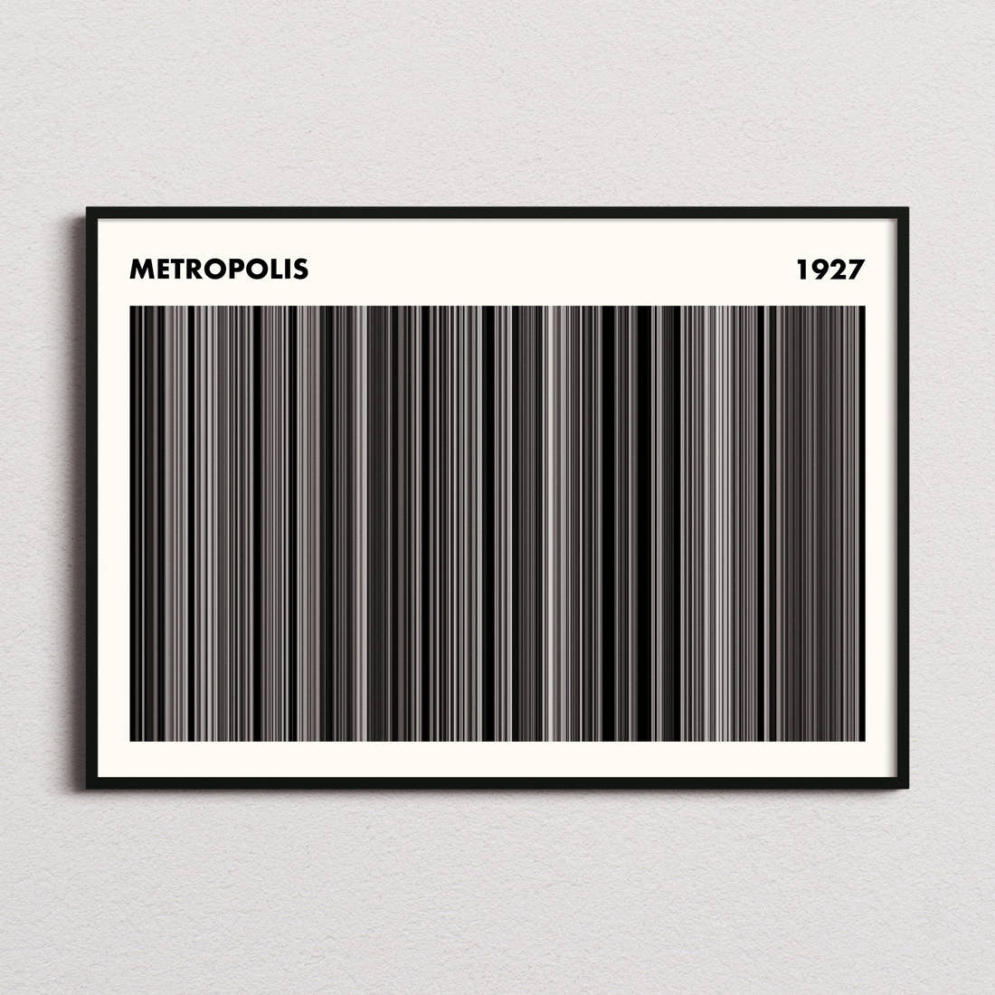 Metropolis Movie Barcode Poster - Simplified