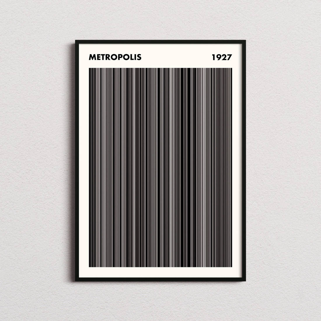 Metropolis Movie Barcode Poster - Simplified