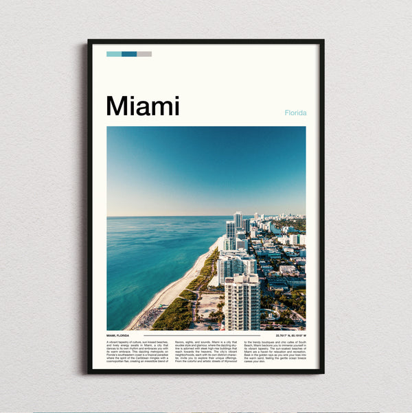 Miami - Aerial Coastline - Travel Print