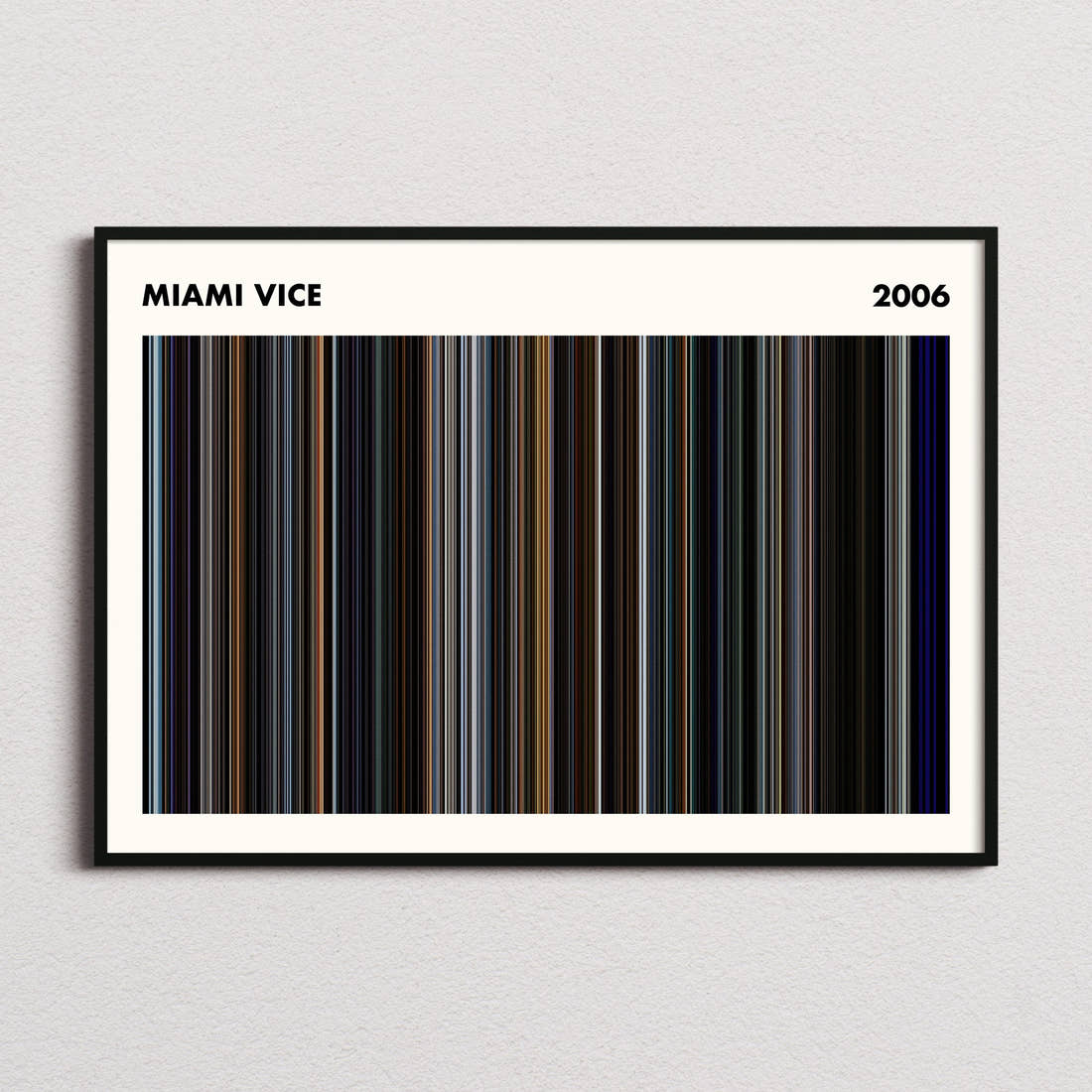 Miami Vice Movie Barcode Poster - Simplified