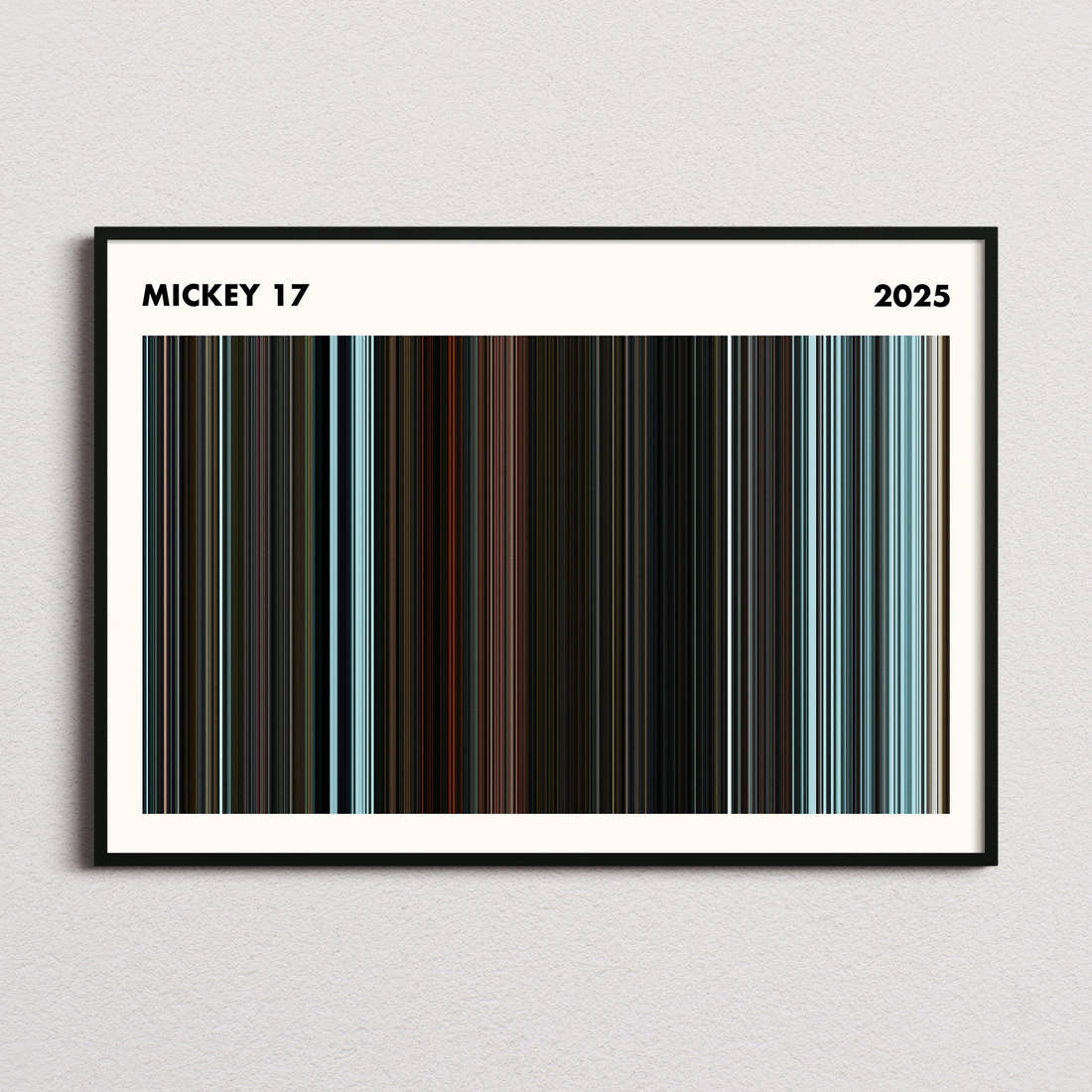 Mickey 17 Movie Barcode Poster - Simplified