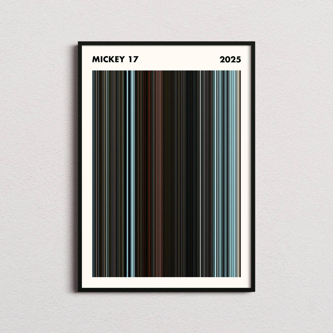Mickey 17 Movie Barcode Poster - Simplified
