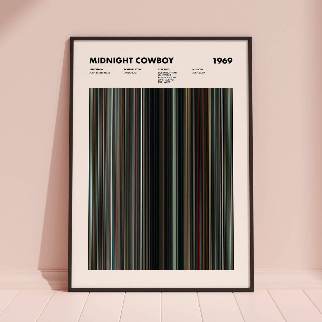 Midnight Cowboy Movie Barcode Poster