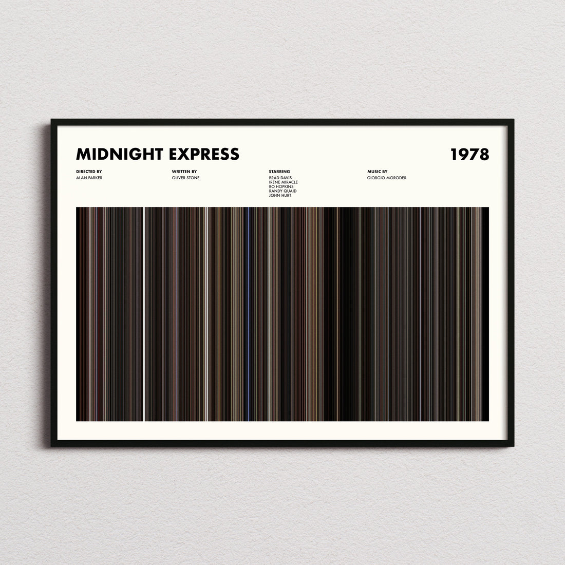 Midnight Express Movie Barcode Poster