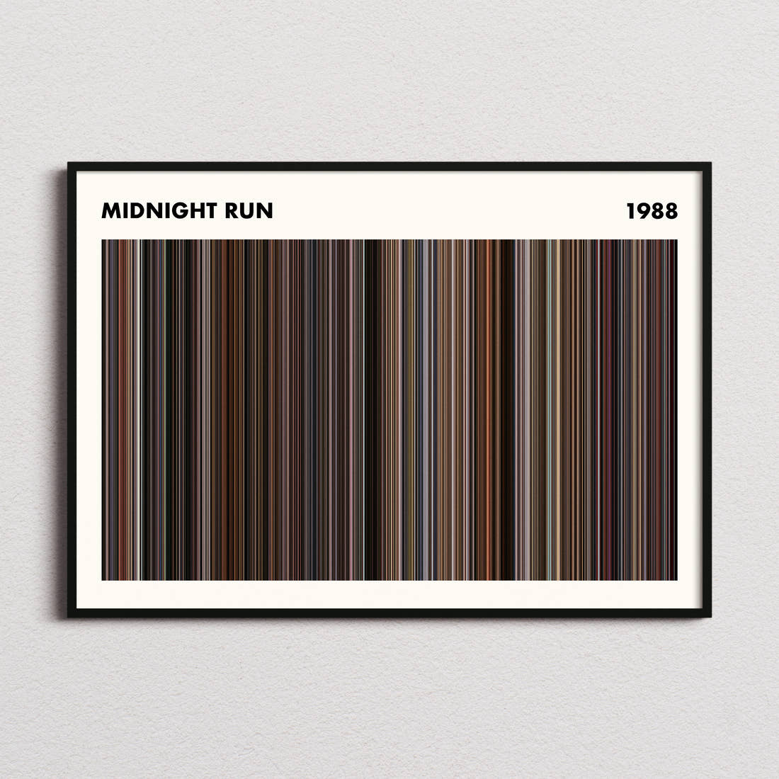 Midnight Run Movie Barcode Poster - Simplified