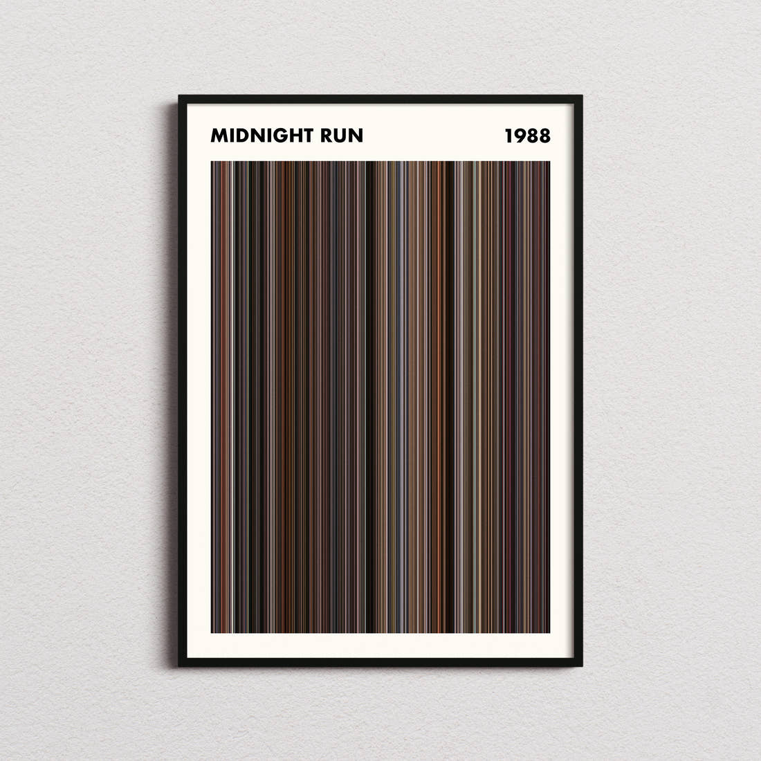 Midnight Run Movie Barcode Poster - Simplified