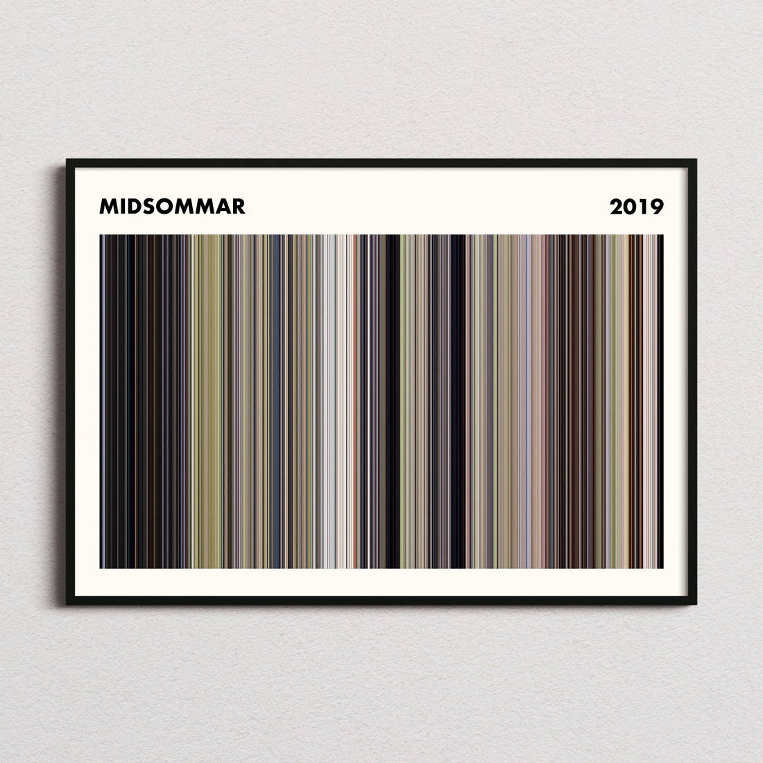 Midsommar Movie Barcode Poster - Simplified