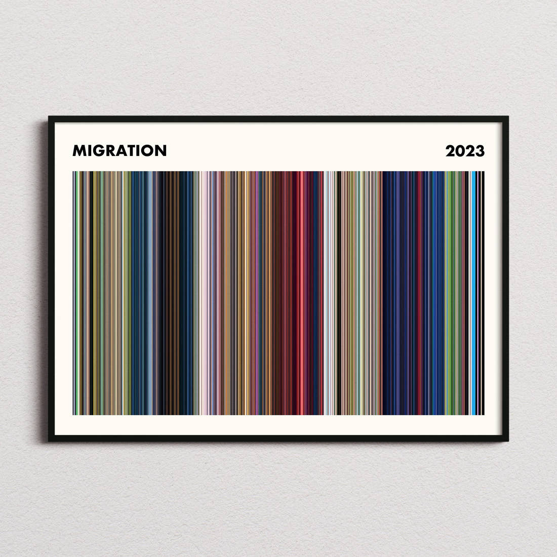 Migration Movie Barcode Poster - Simplified