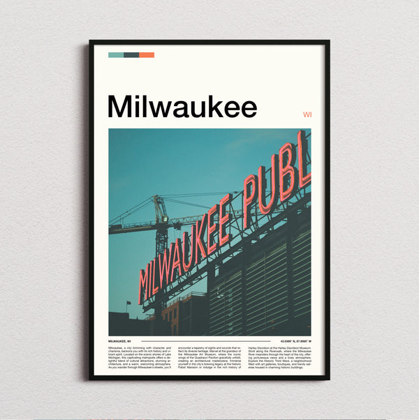 Milwaukee - Public Market Sign - Travel Print
