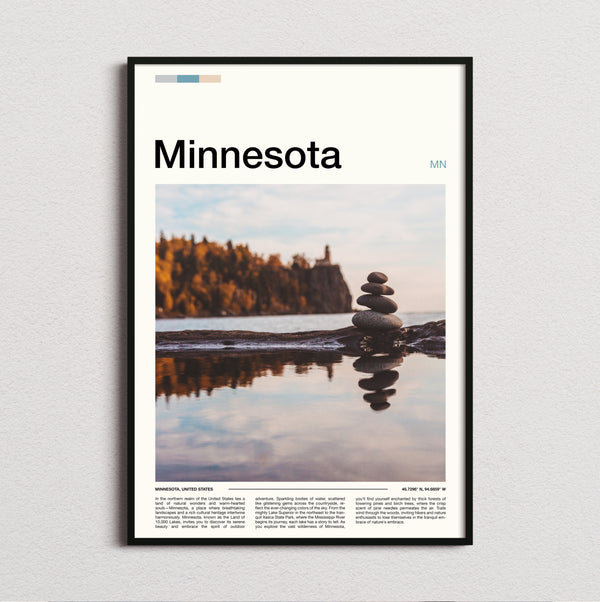 Minnesota - Stacked Stones - Travel Print