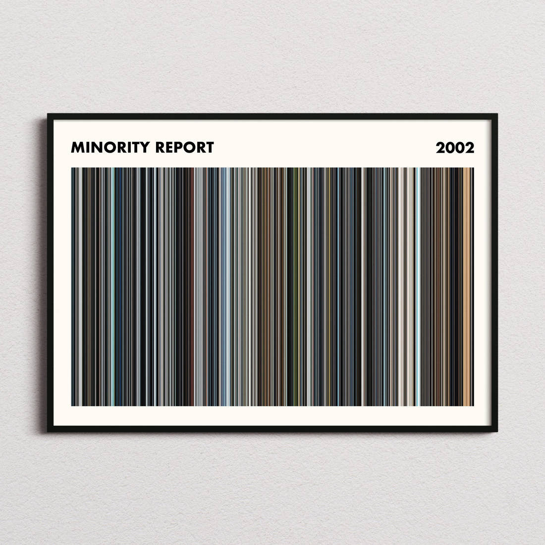 Minority Report Movie Barcode Poster - Simplified