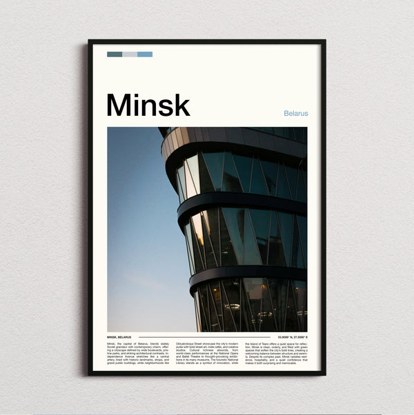 Minsk - Curved Glass Building - Travel Print