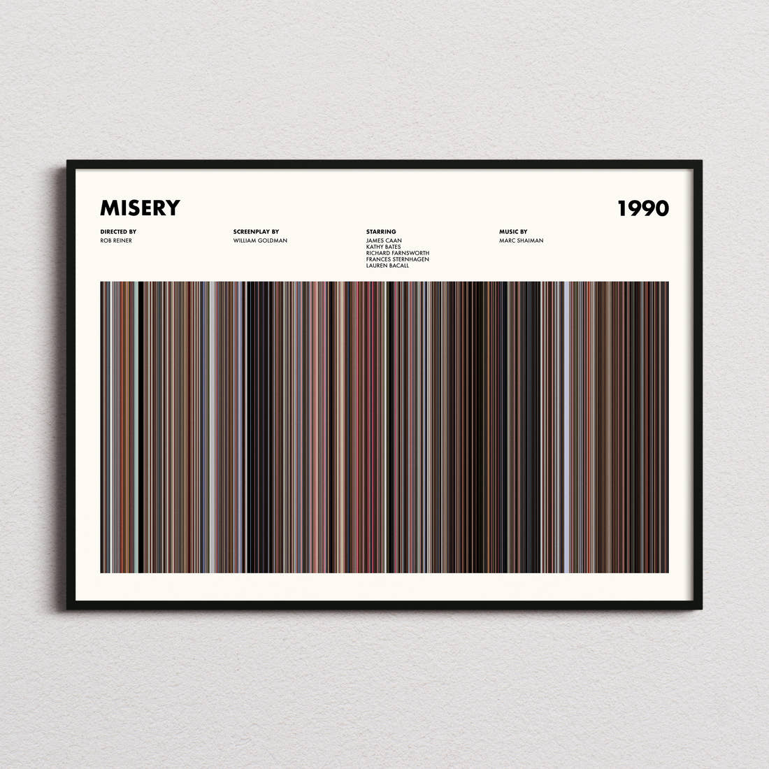 Misery Movie Barcode Poster