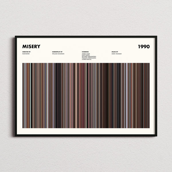 Misery Movie Barcode Poster