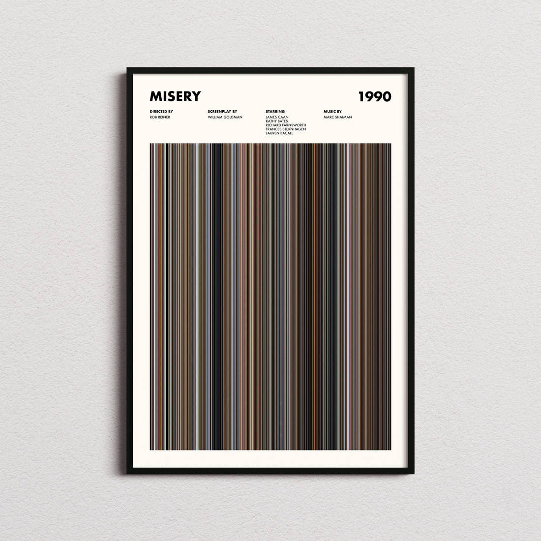 Misery Movie Barcode Poster