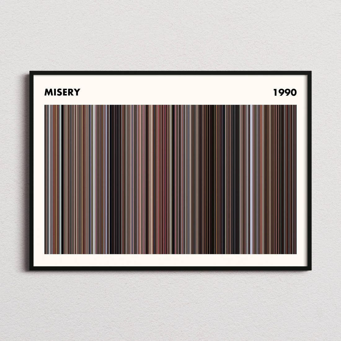 Misery Movie Barcode Poster - Simplified
