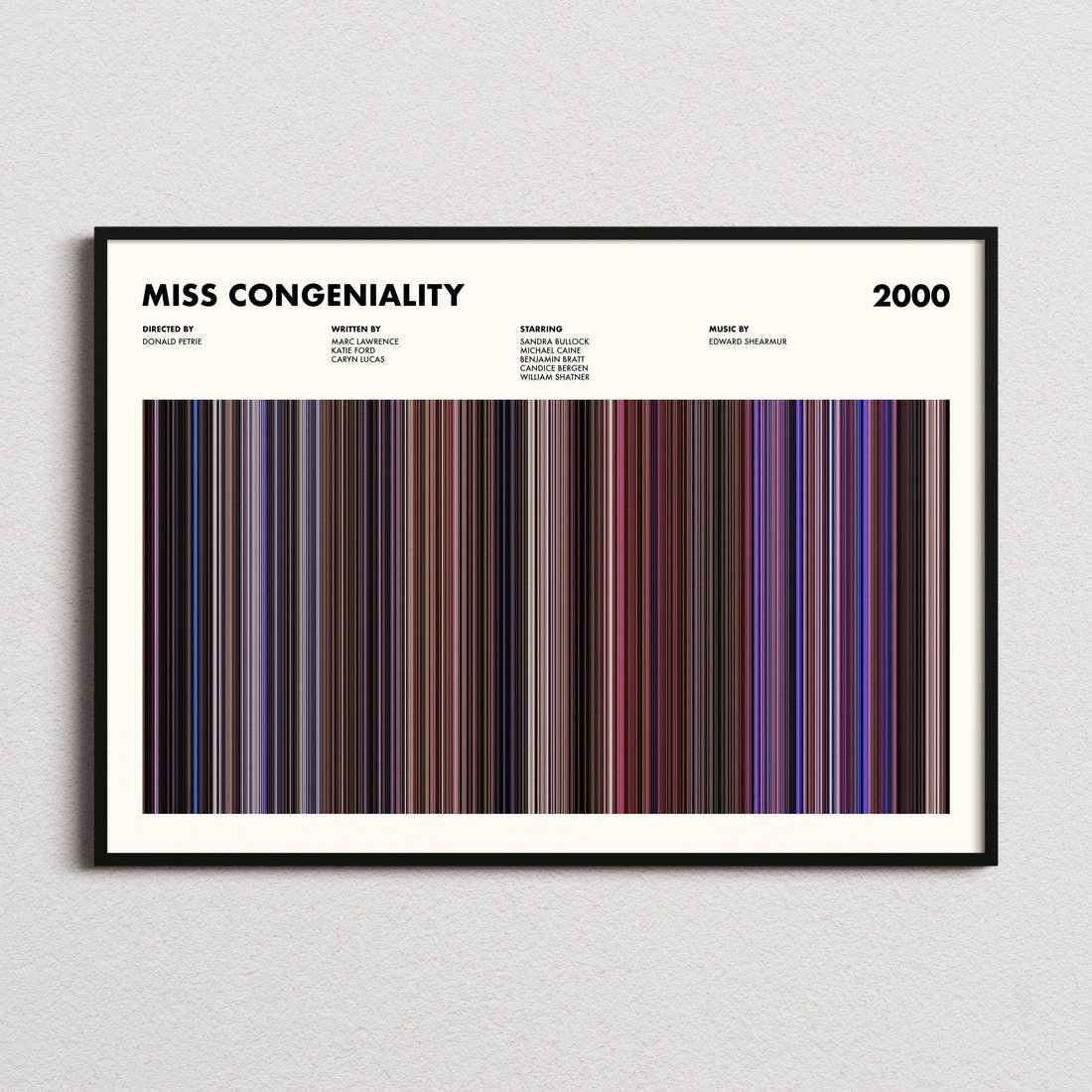 Miss Congeniality Movie Barcode Poster