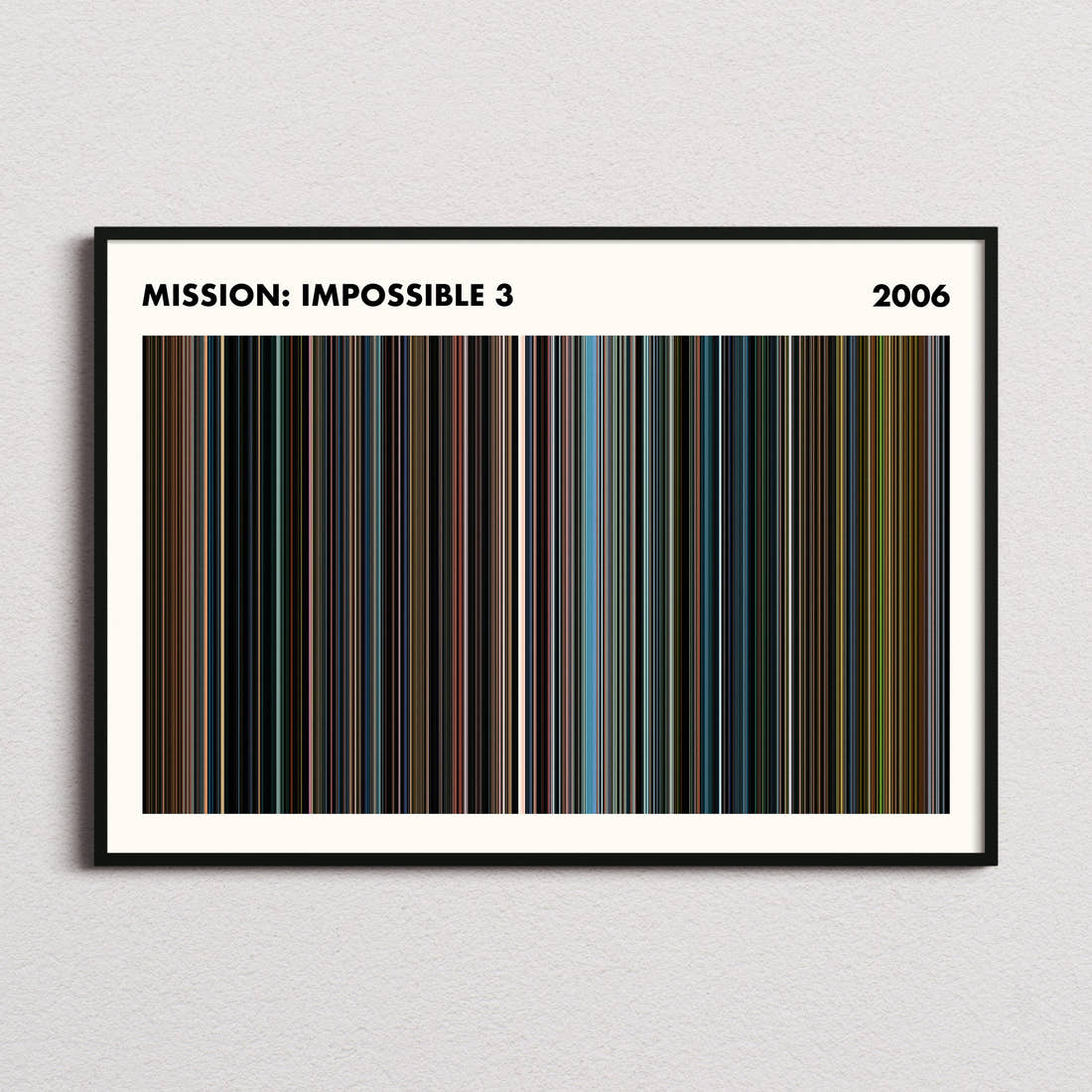 Mission: Impossible 3 Movie Barcode Poster - Simplified
