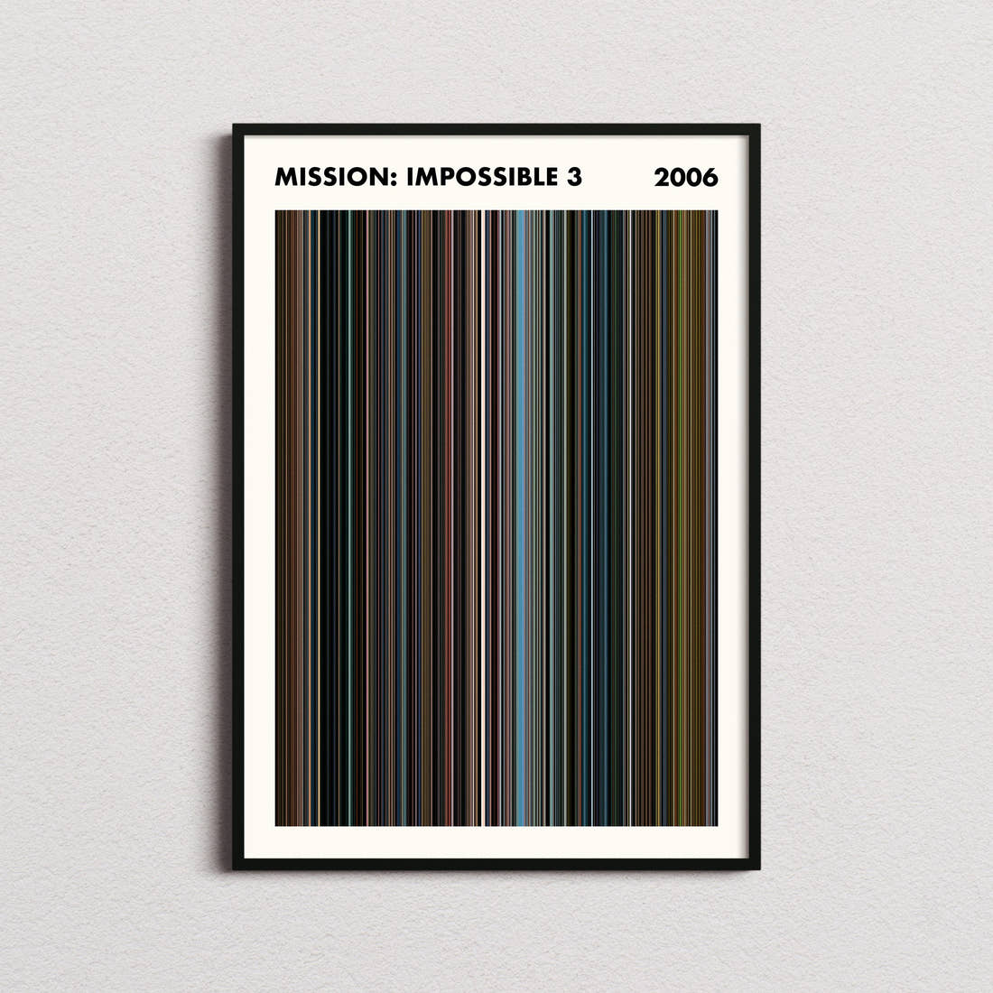 Mission: Impossible 3 Movie Barcode Poster - Simplified