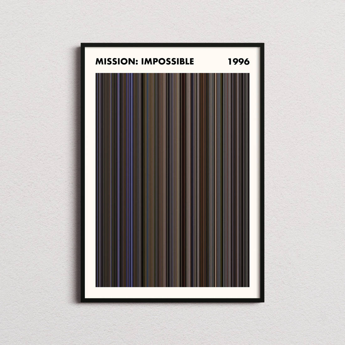 Mission: Impossible Movie Barcode Poster - Simplified