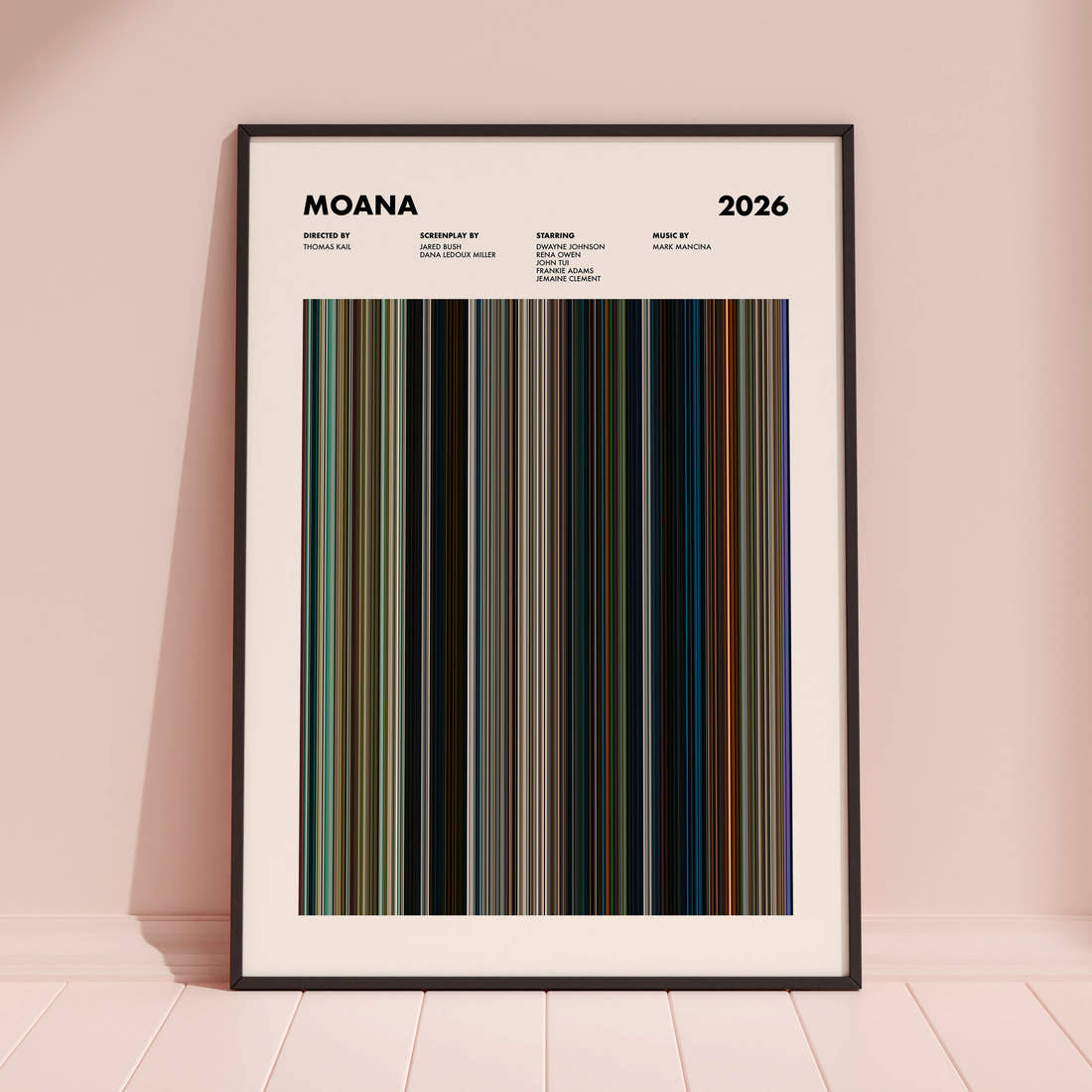 Moana Movie Barcode Poster