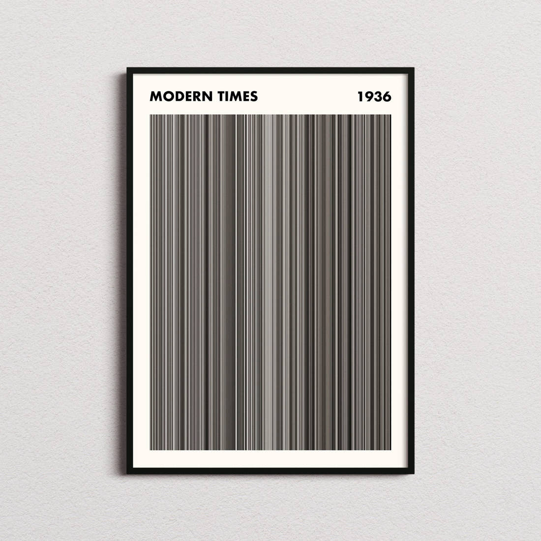 Modern Times Movie Barcode Poster - Simplified