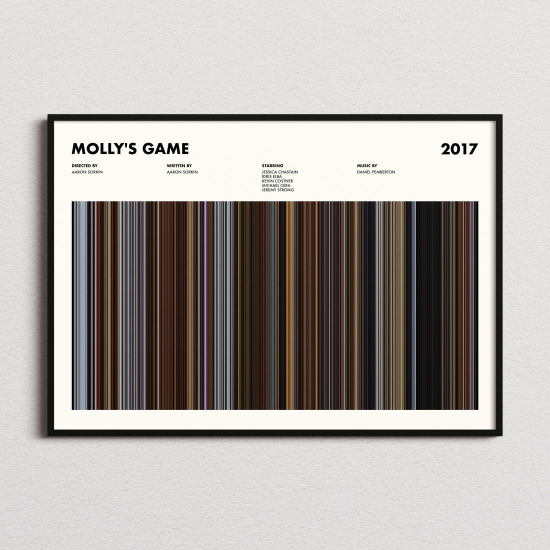 Molly's Game Movie Barcode Poster