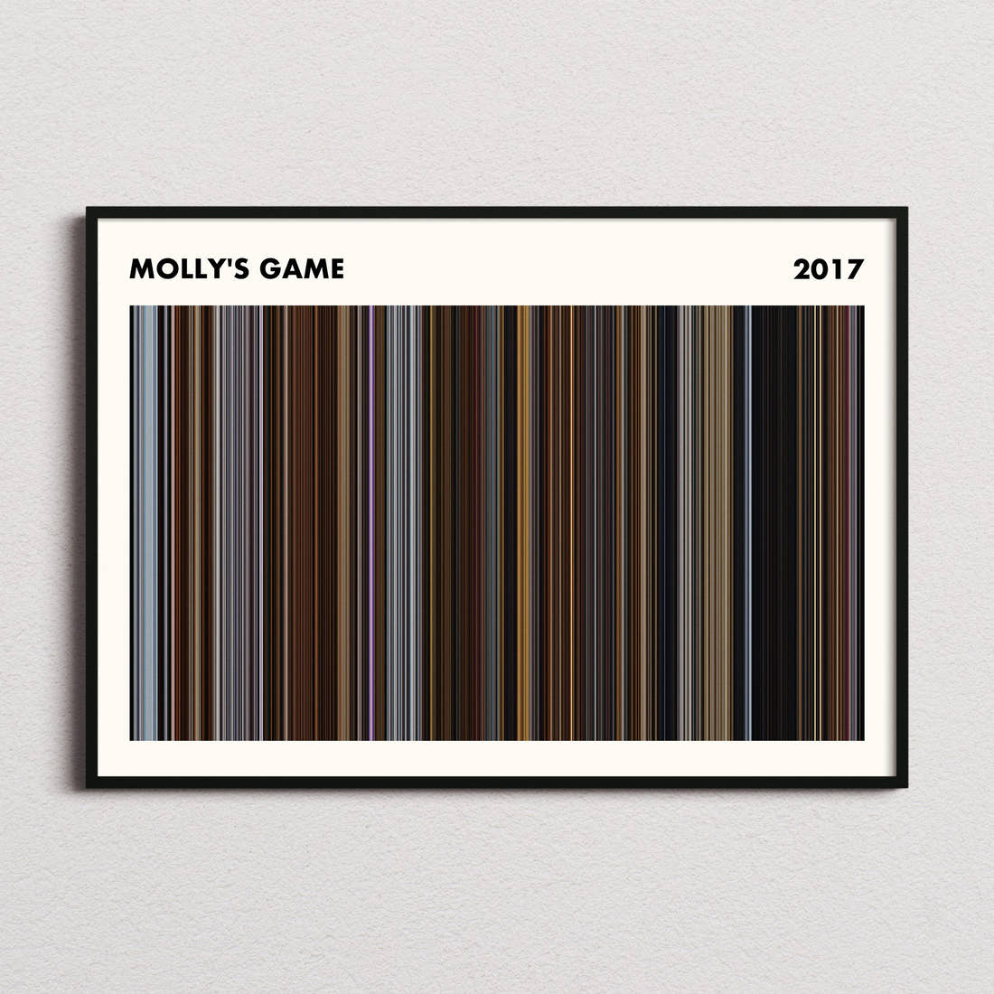 Molly's Game Movie Barcode Poster - Simplified