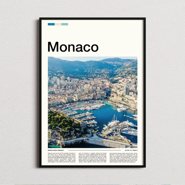 Monaco - Harbour From Above - Travel Print