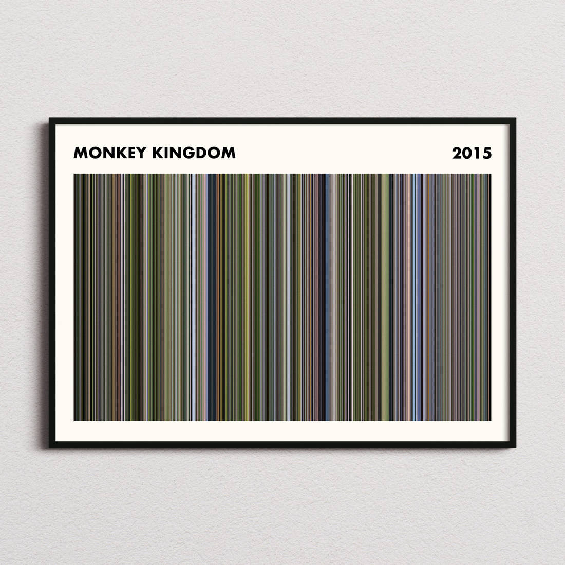 Monkey Kingdom Movie Barcode Poster - Simplified