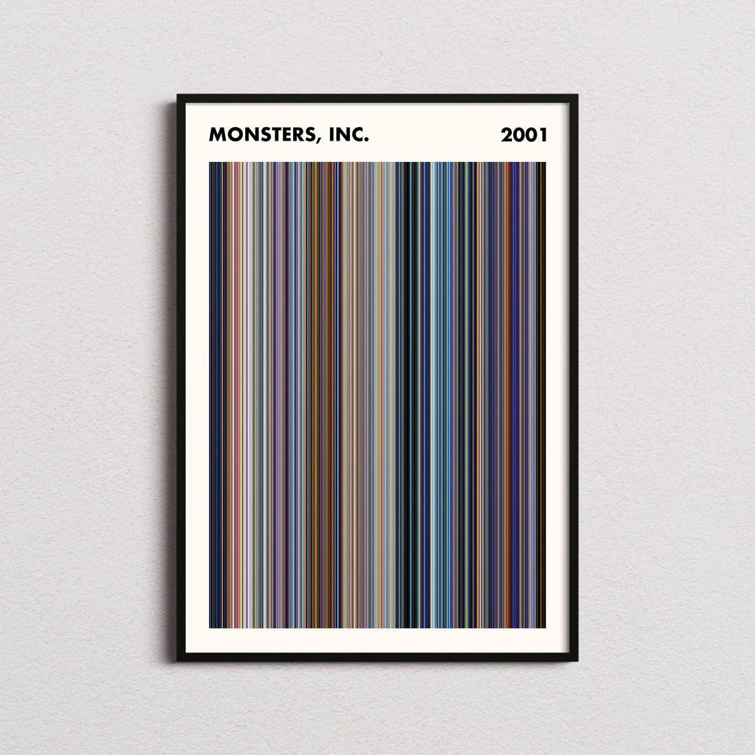 Monsters, Inc. Movie Barcode Poster - Simplified
