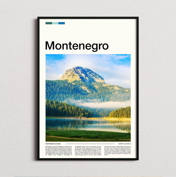 Montenegro - Mountain Above The Lake - Travel Print