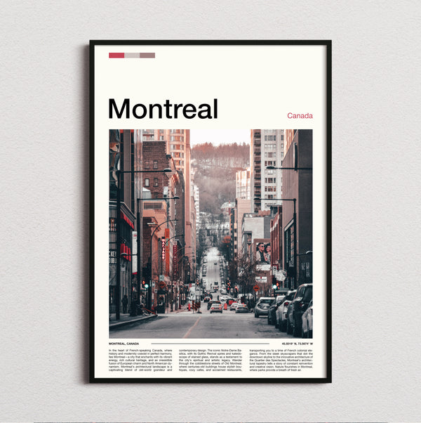 Montreal - Busy City Street - Travel Print
