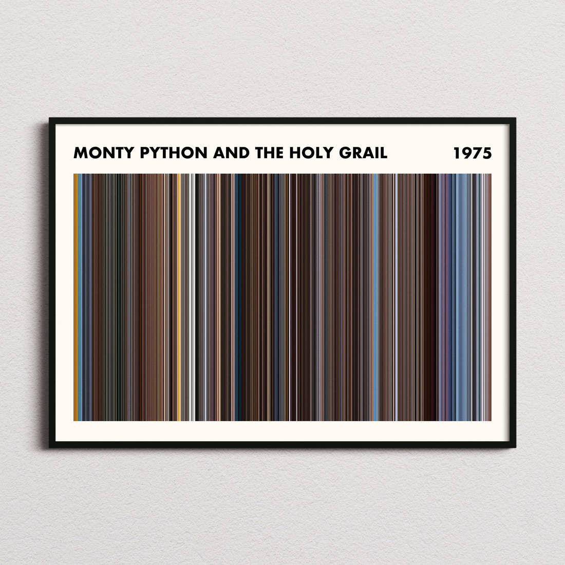 Monty Python and the Holy Grail Movie Barcode Poster - Simplified