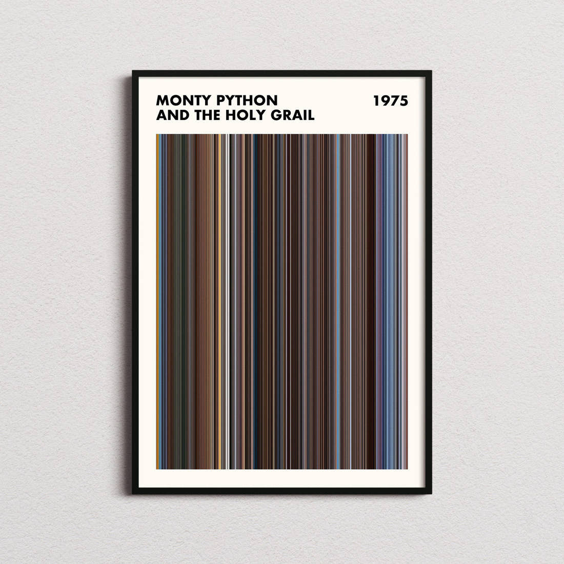Monty Python and the Holy Grail Movie Barcode Poster - Simplified