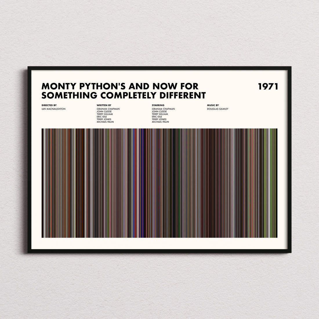 Monty Python's And Now for Something Completely Different Movie Barcode Poster