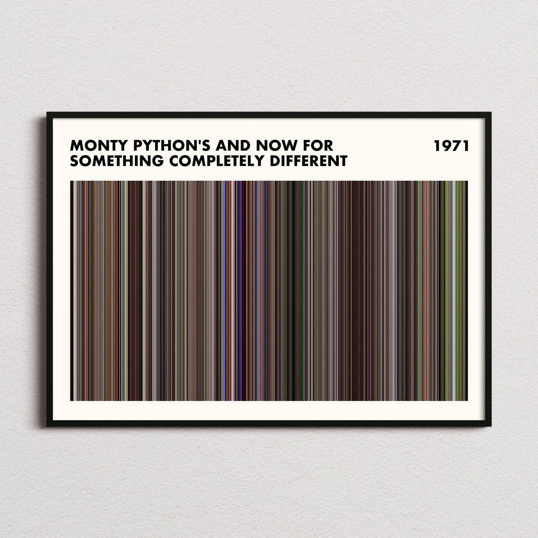 Monty Python's And Now for Something Completely Different Movie Barcode Poster - Simplified