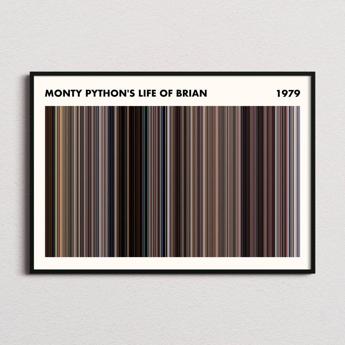 Monty Python's Life of Brian Movie Barcode Poster - Simplified