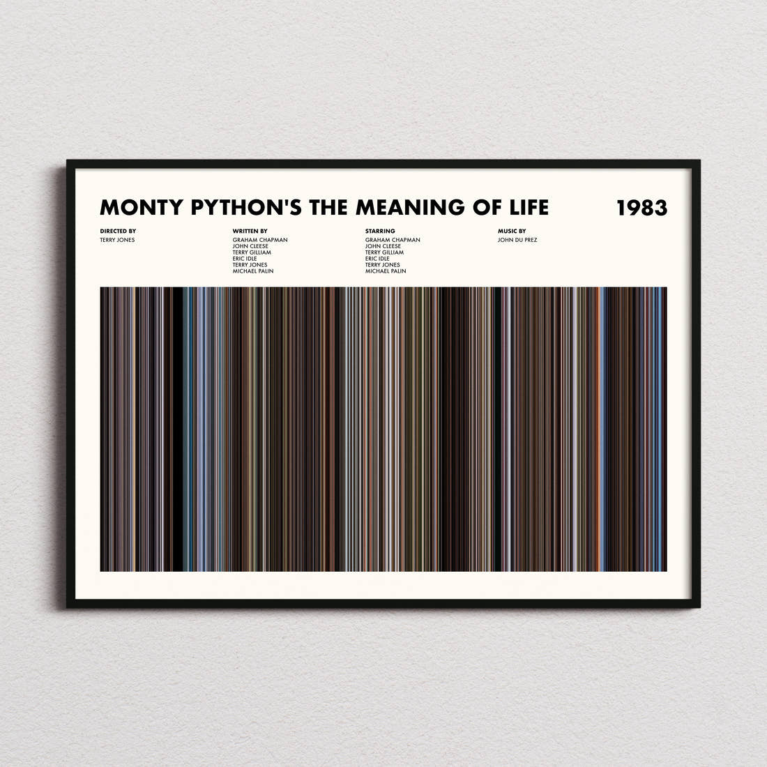 Monty Python's The Meaning of Life Movie Barcode Poster