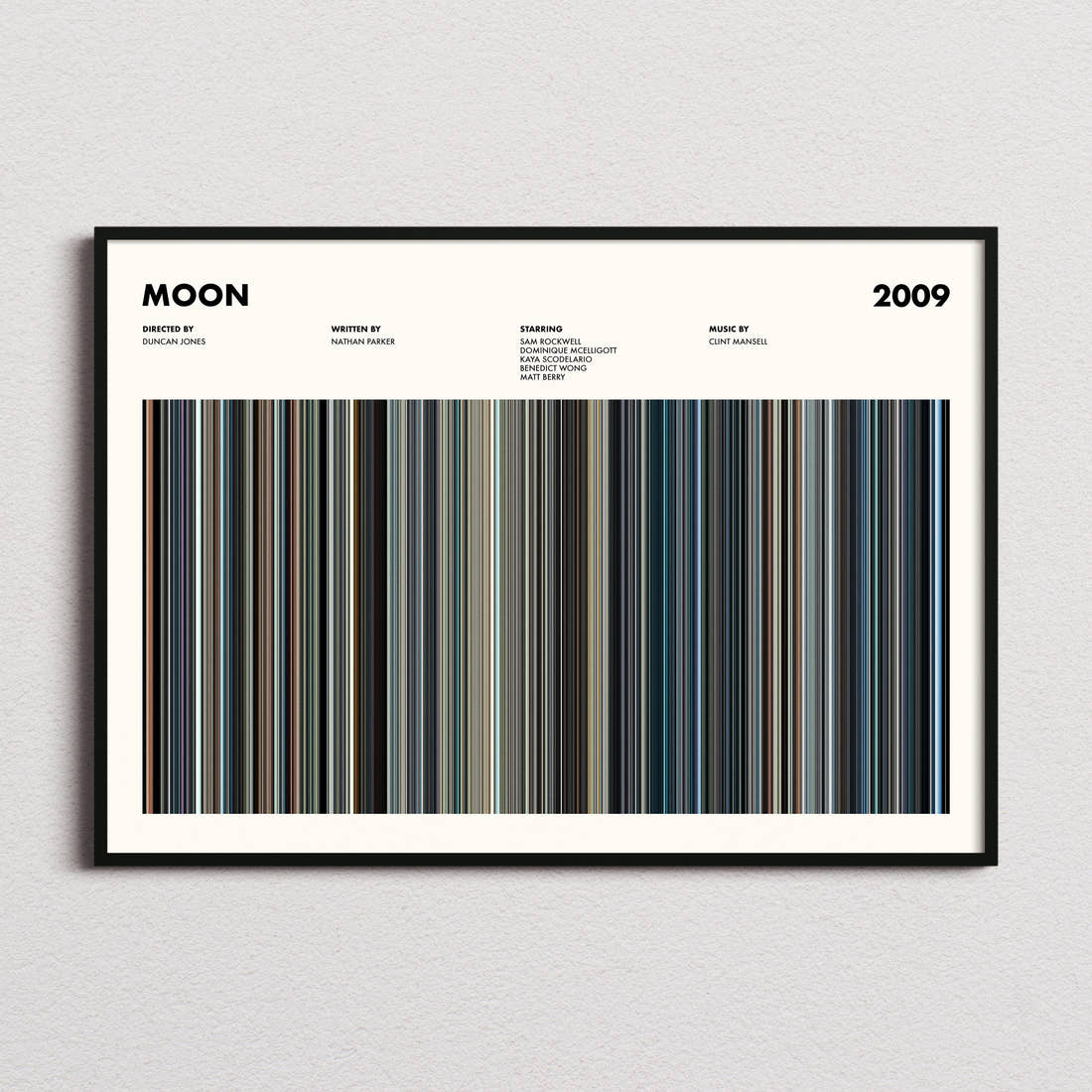 Moon Movie Barcode Poster