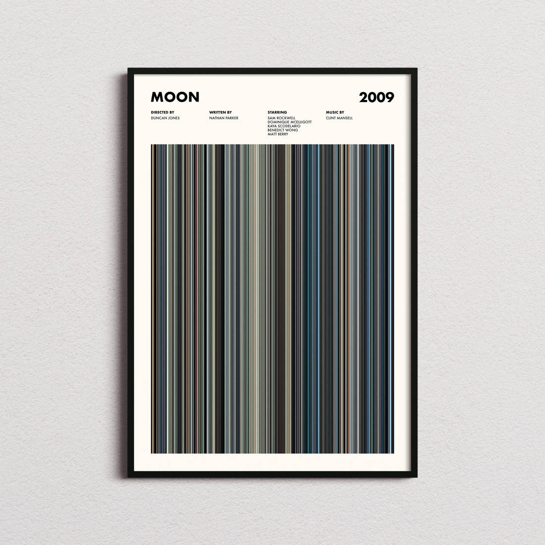 Moon Movie Barcode Poster