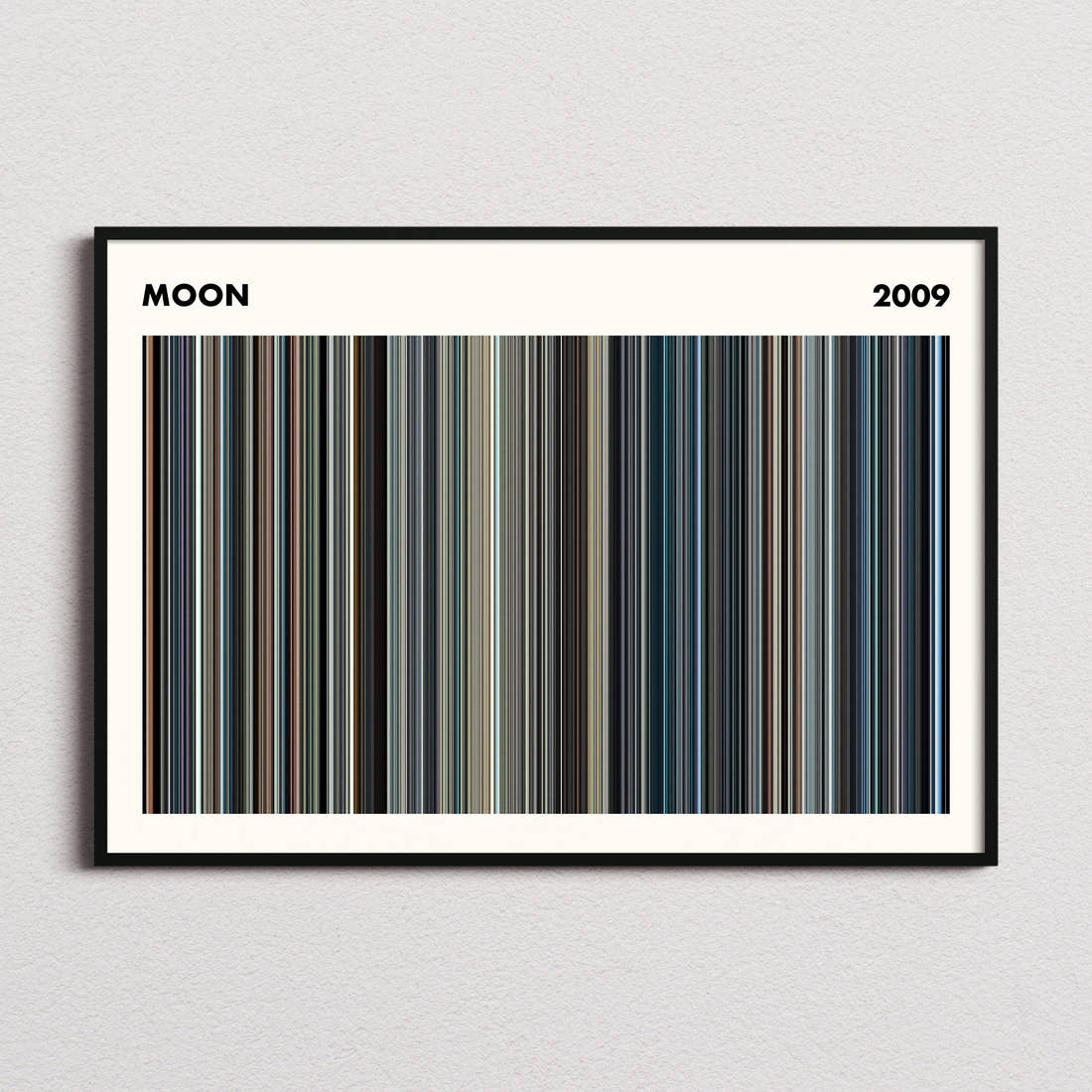 Moon Movie Barcode Poster - Simplified