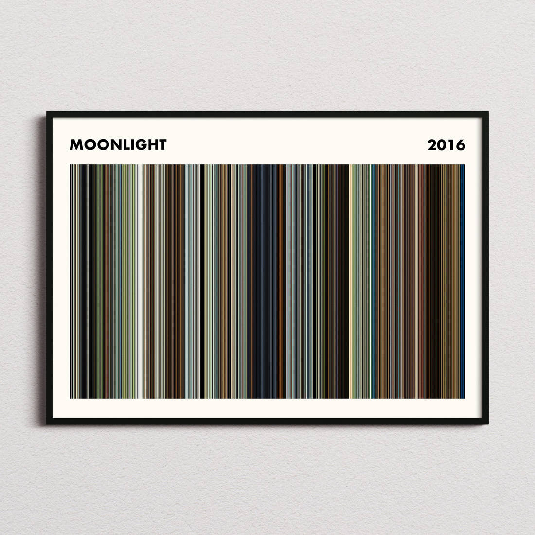 Moonlight Movie Barcode Poster - Simplified