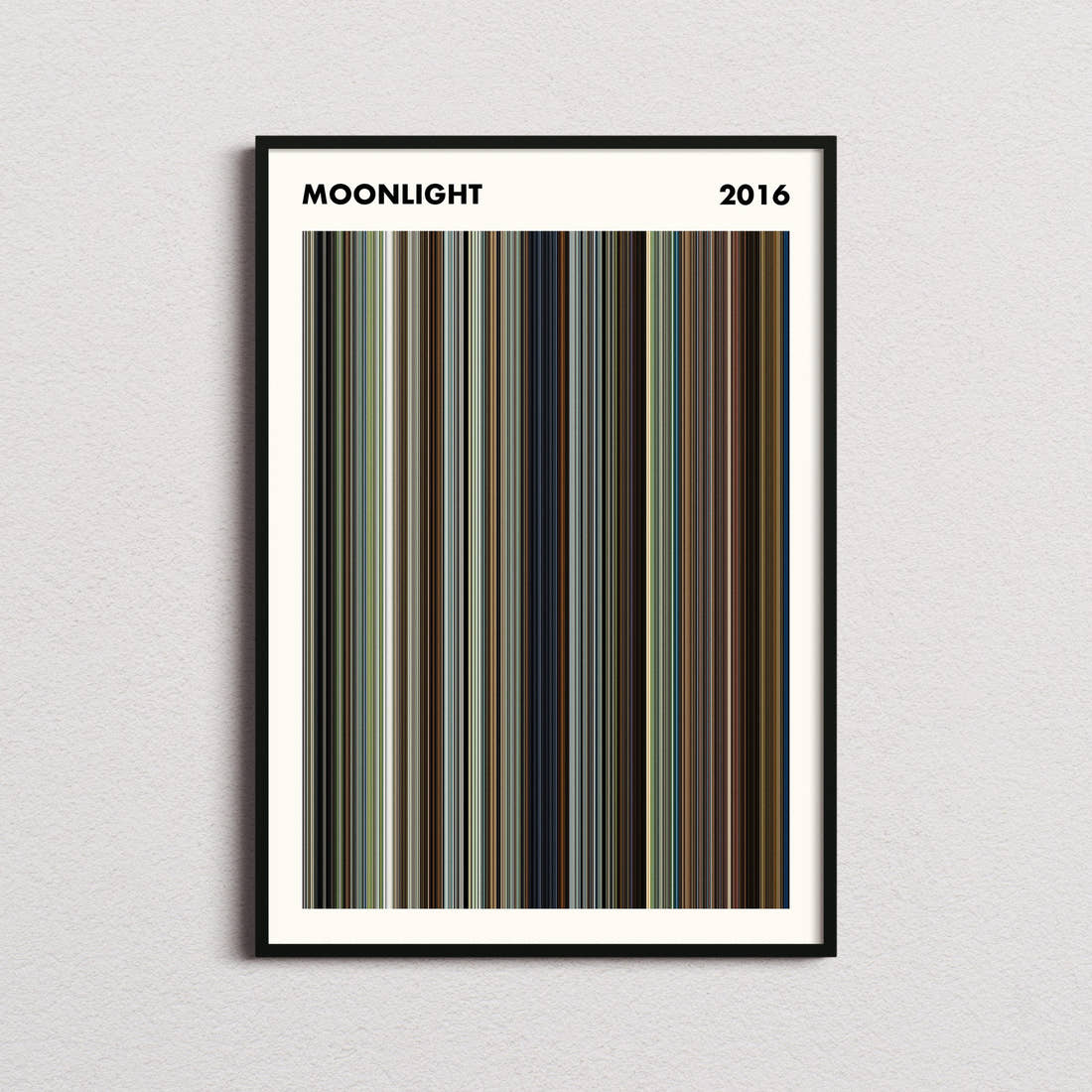 Moonlight Movie Barcode Poster - Simplified